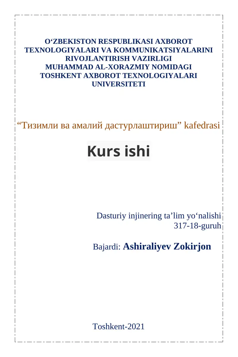 MySQL haqida boshlang’ich tushunchalar