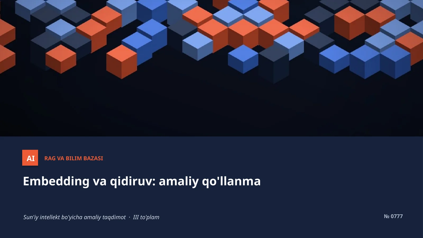 Embedding va qidiruv: amaliy qo'llanma