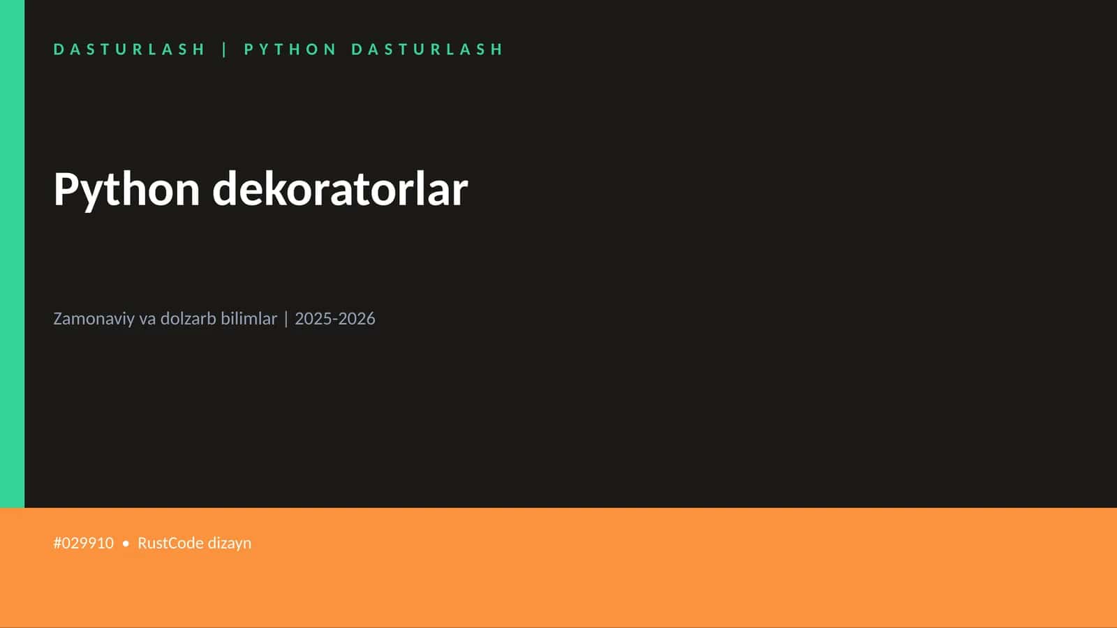 Python dekoratorlar