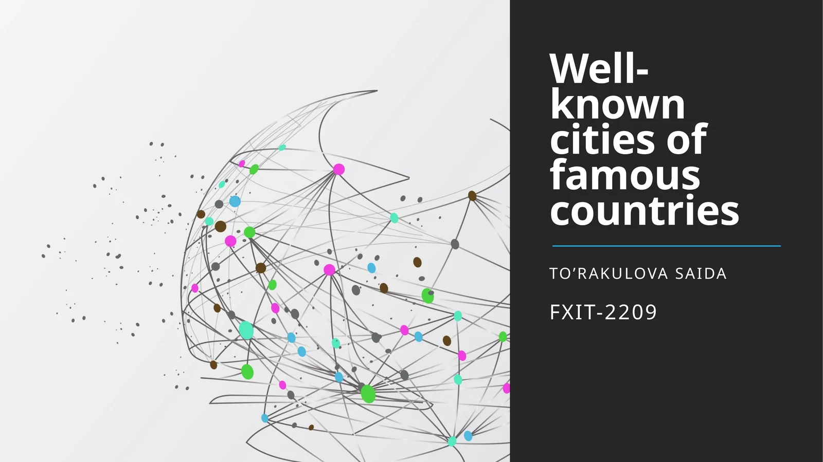 Well-known cities of famous countries