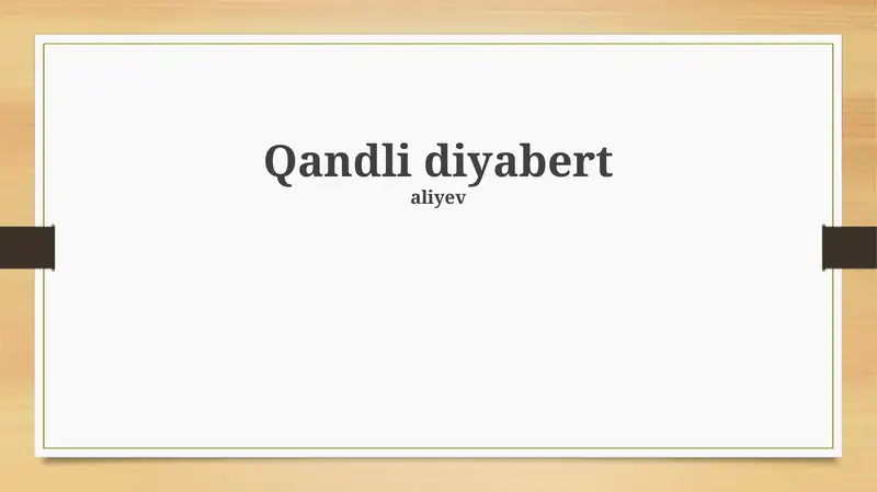 Qandli diyabert