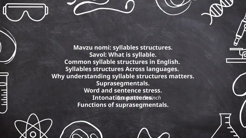 syllables structures