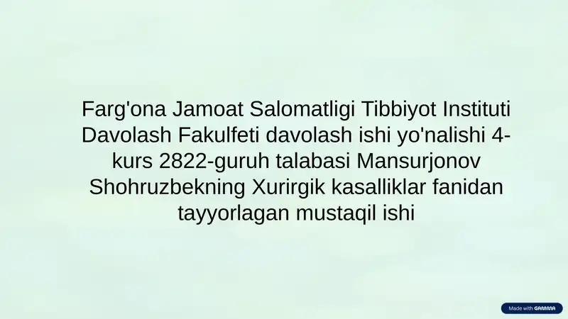 Oshqozon O'tkir Yaralari va Eroziyalari: Keng Qamrovli Qo'llanma