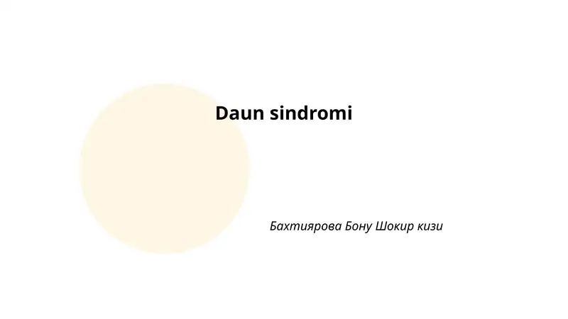 Daun sindromi