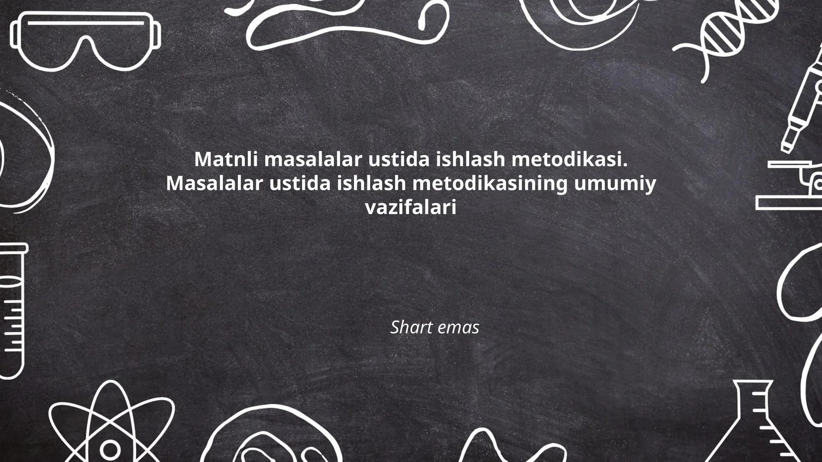 Matnli masalalar ustida ishlash metodikasi