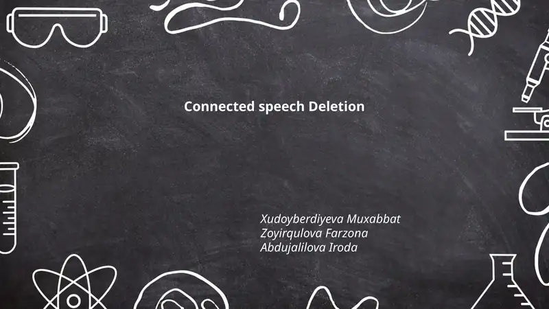 Connected speech Deletion