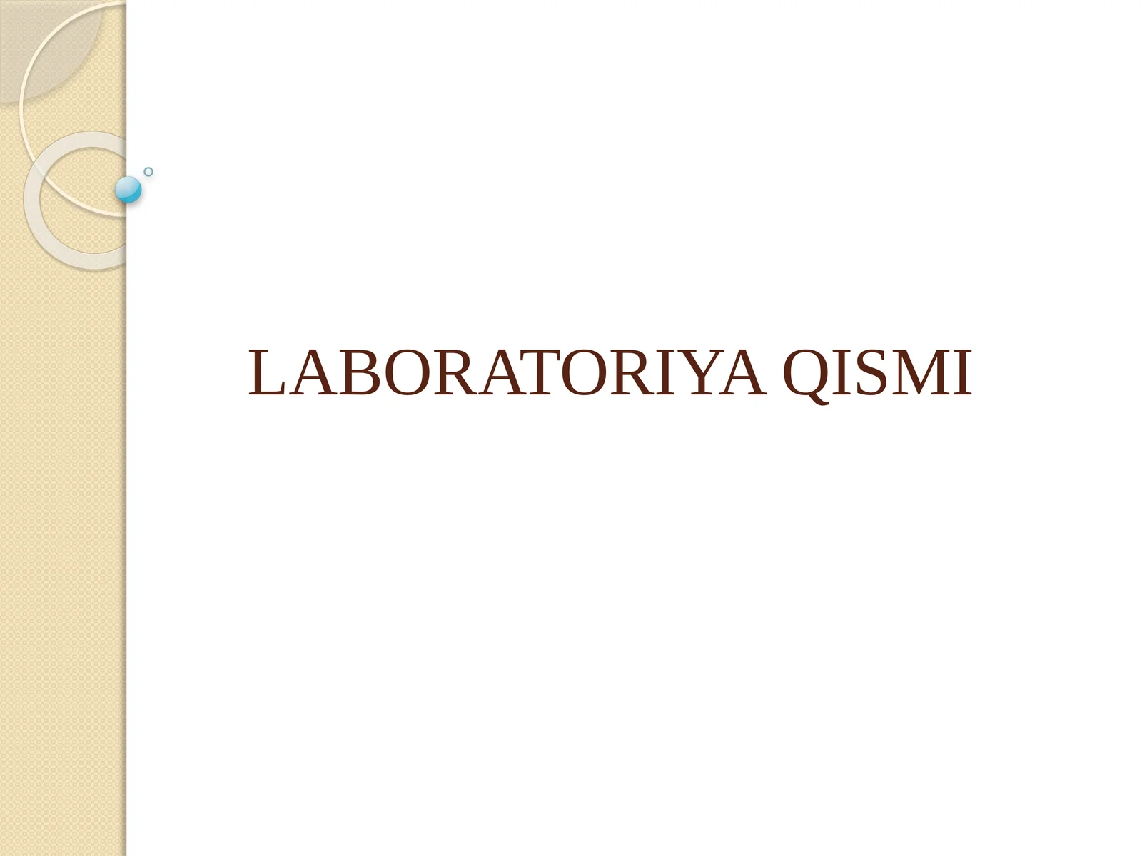 KIMYOVIY LABORATORIYADA TAJRIBA OLIB BORISHTARTIBI VA XAVFSIZLIK QOIDALARI