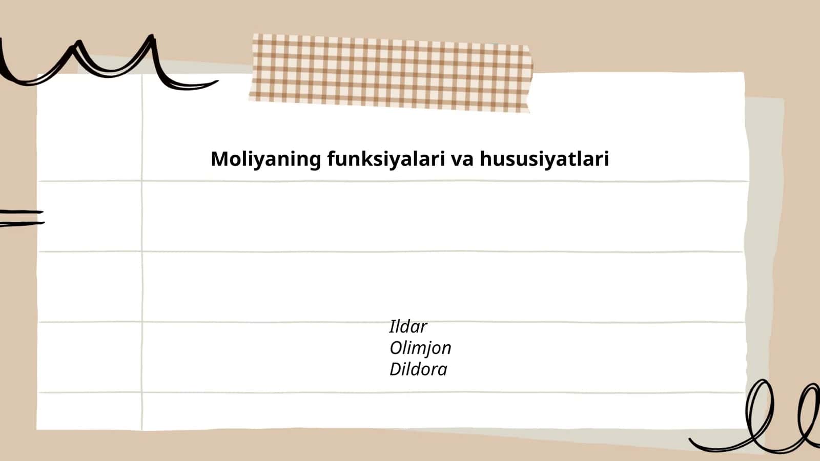 Moliyaning funksiyalari va hususiyatlari