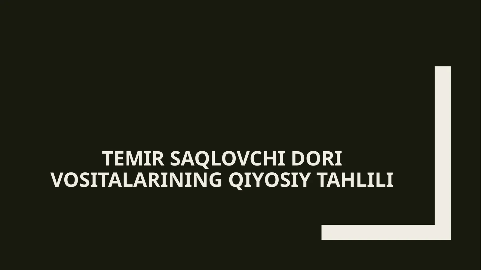 Temir saqlovchi dori vositalarining qiyosiy tahlili