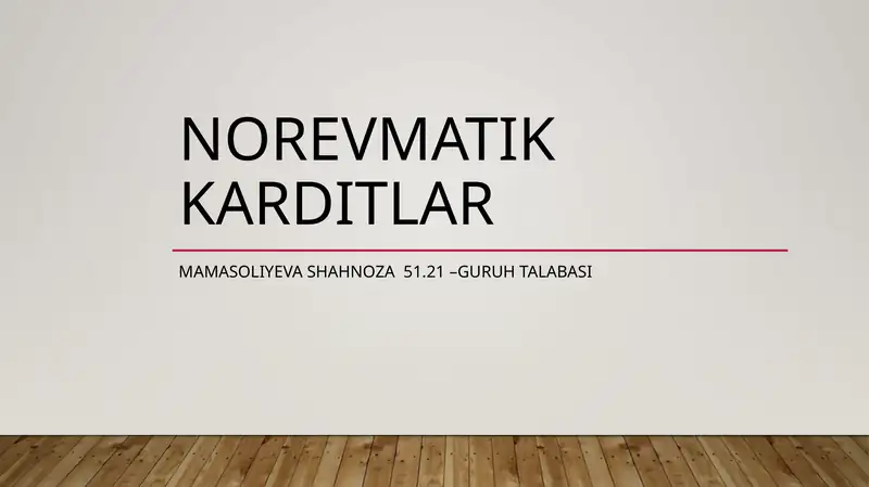 Norevmatik karditlar
