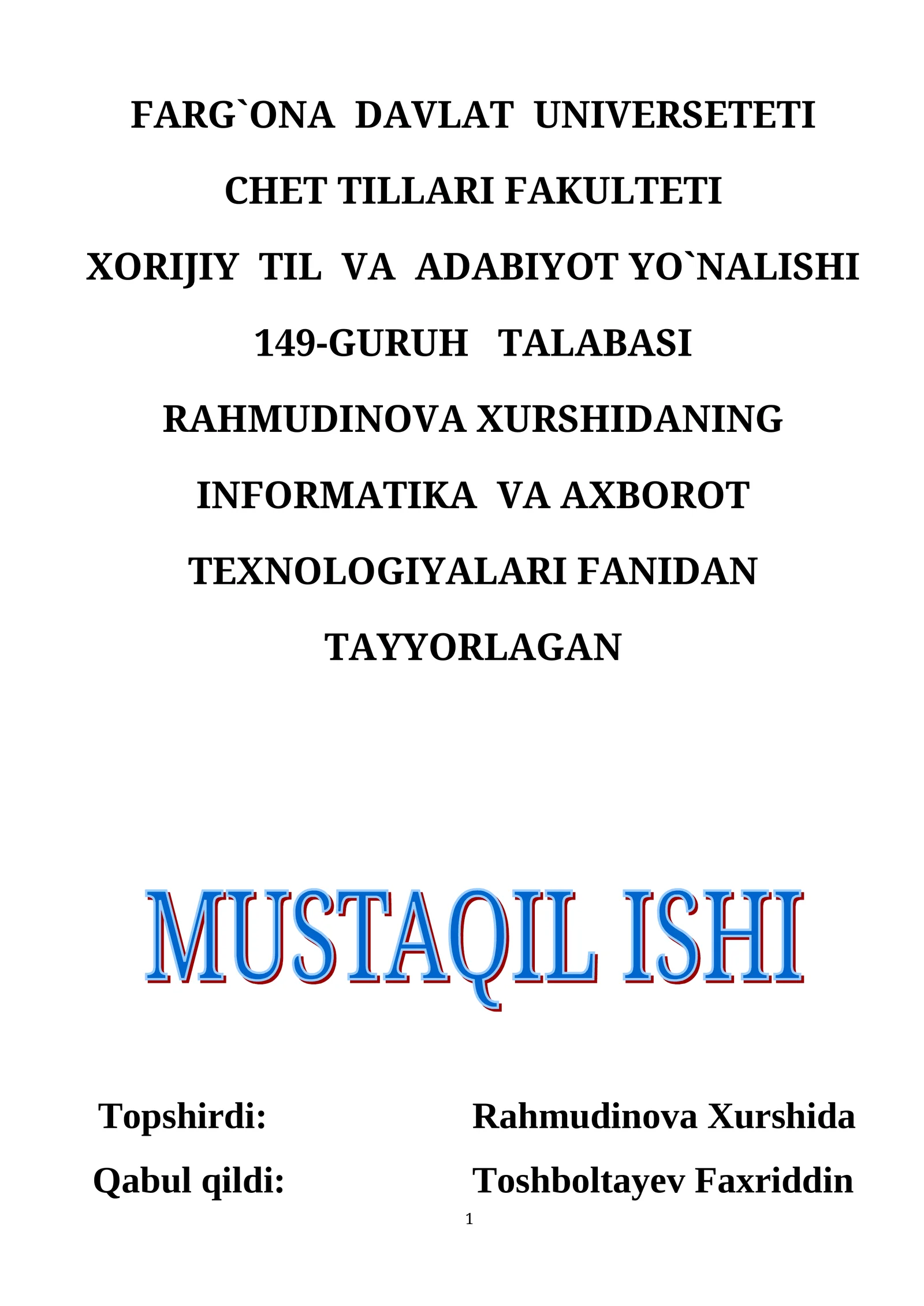 MS DOS operatsion tizimi haqida tushuncha