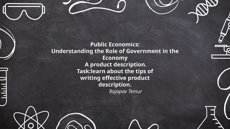 Public Economics: Understanding the Role of Government in the Economy