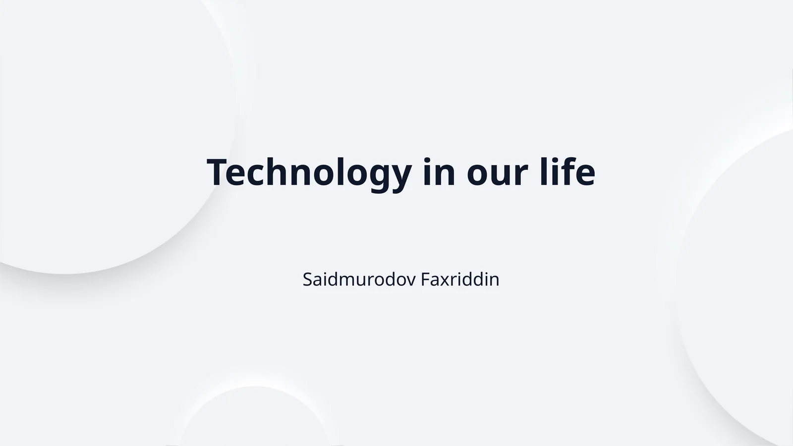 Technology in our life