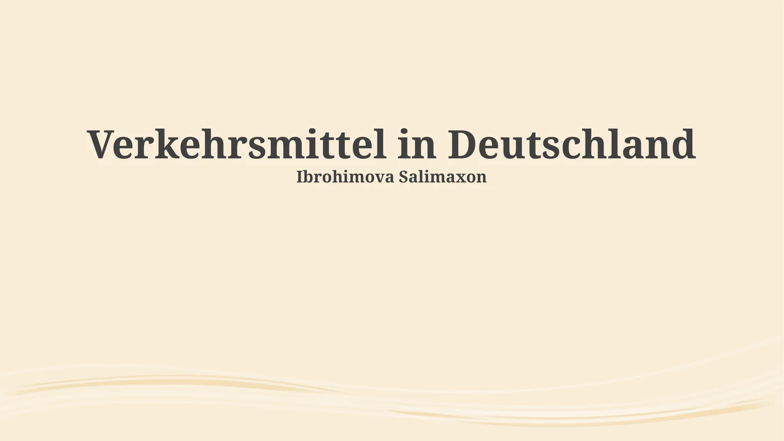 Verkehrsmittel in Deutschland
