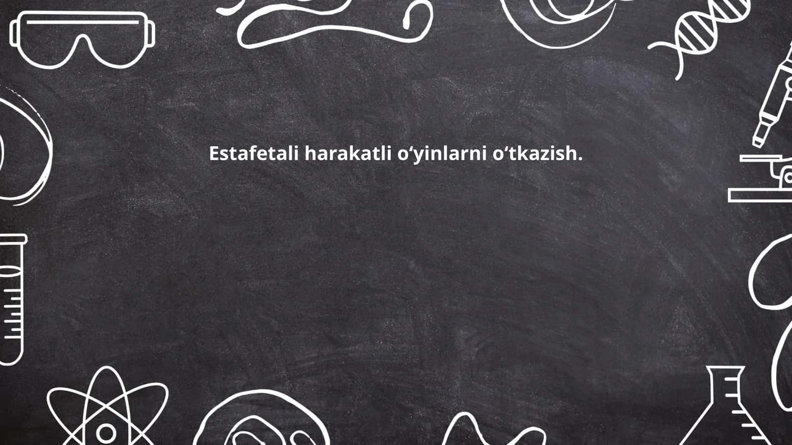 Estafetali harakatli oʻyinlarni oʻtkazish