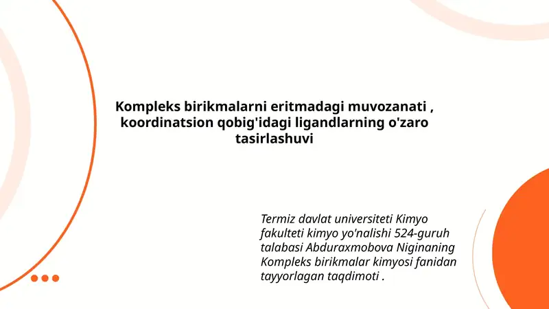 Kompleks birikmalar kimyosi