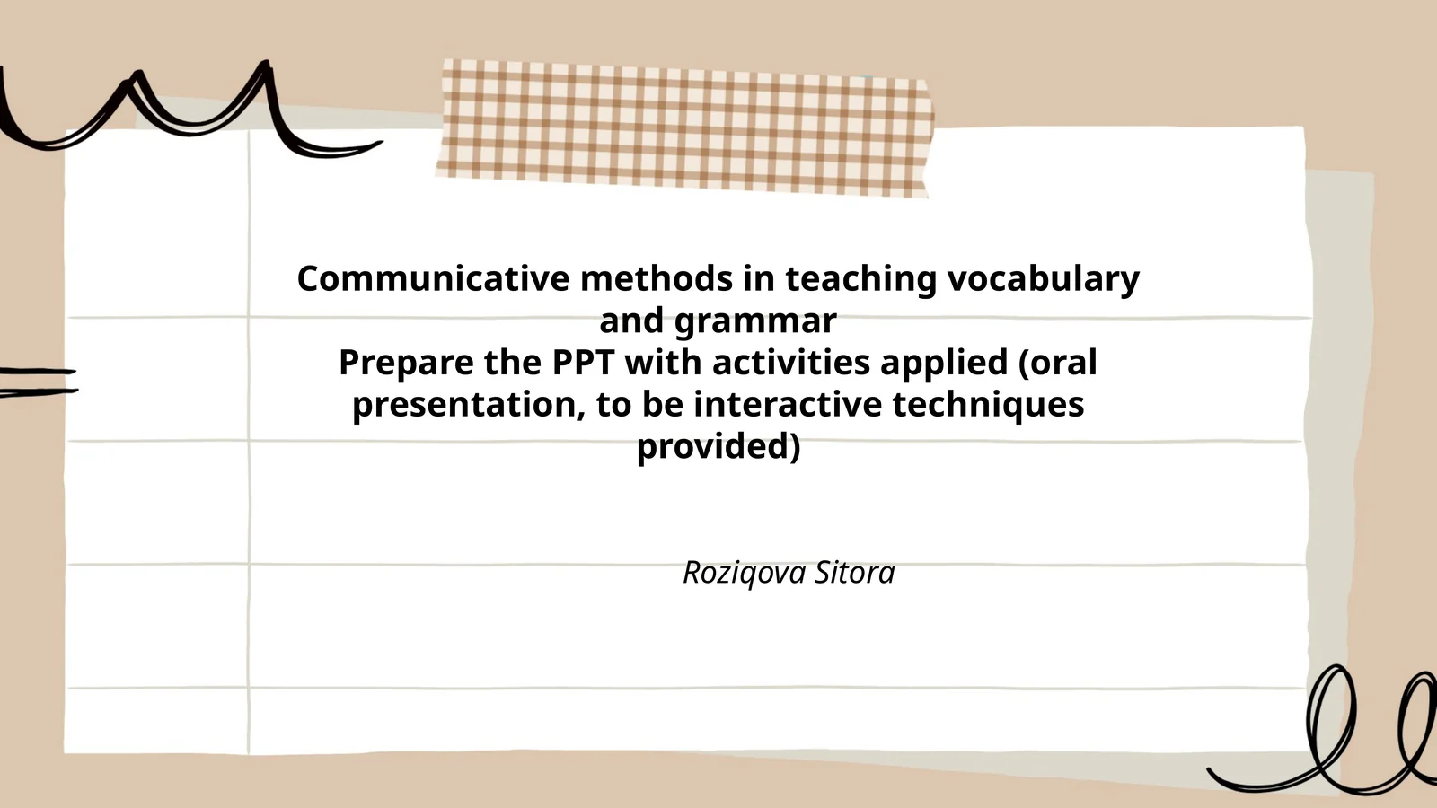 Communicative methods in teaching vocabulary and grammar