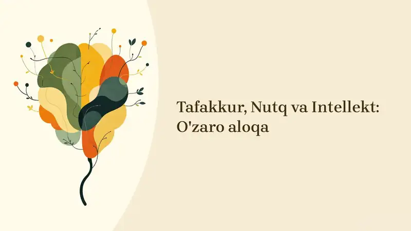 Tafakkur, Nutq va Intellekt: O'zaro aloqa