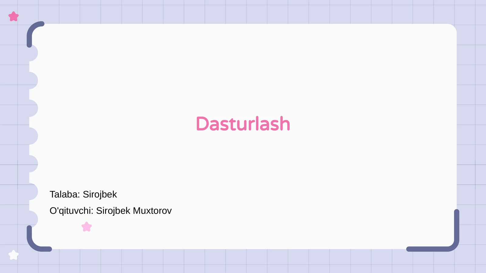 Dasturlash