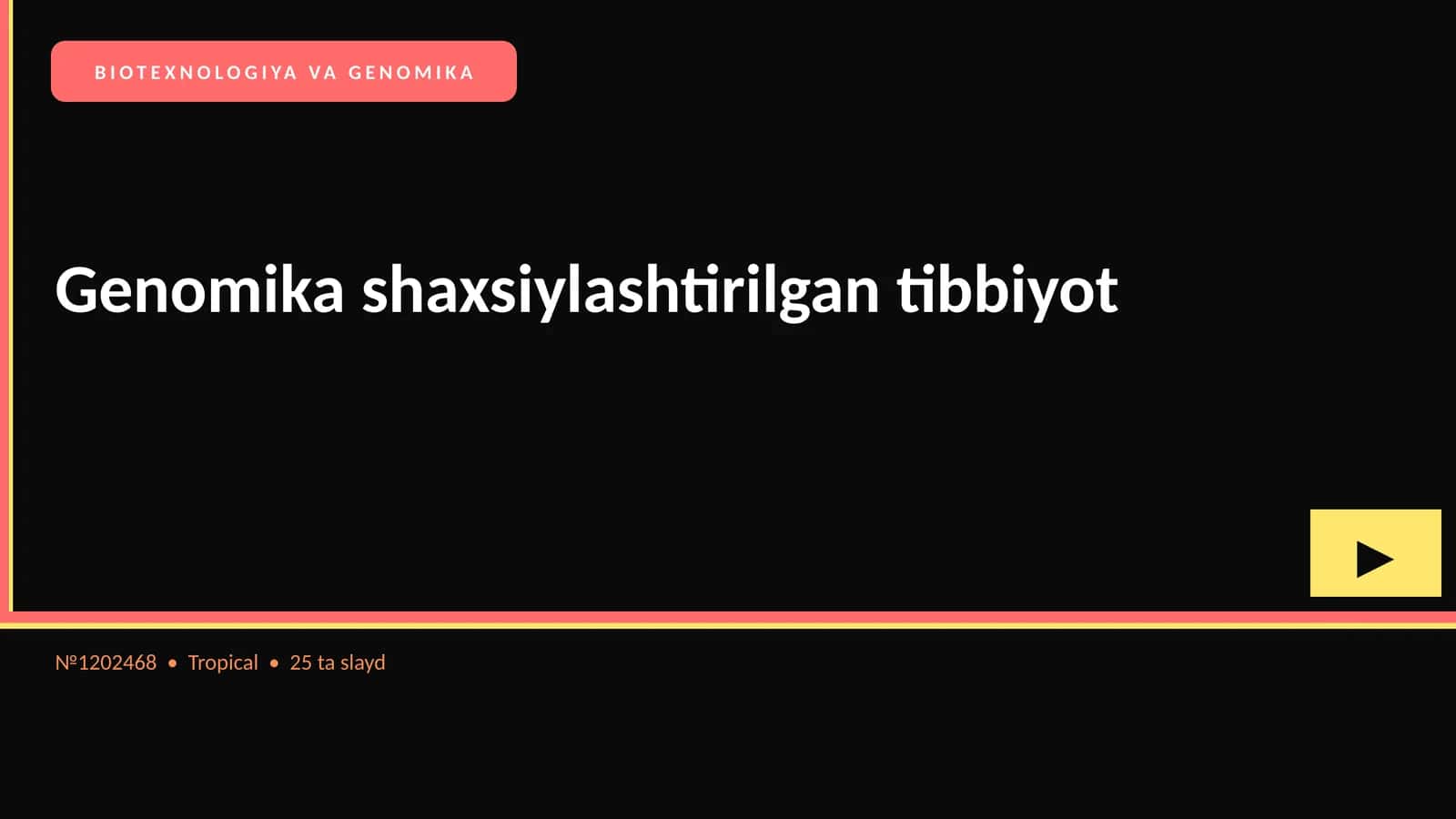 BIOTEXNOLOGIYA VA GENOMIKA