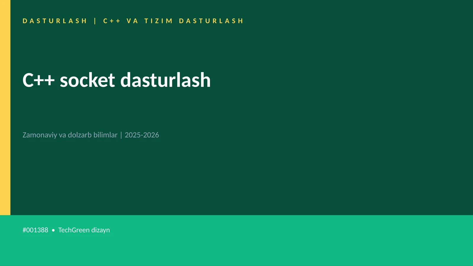 C++ socket dasturlash