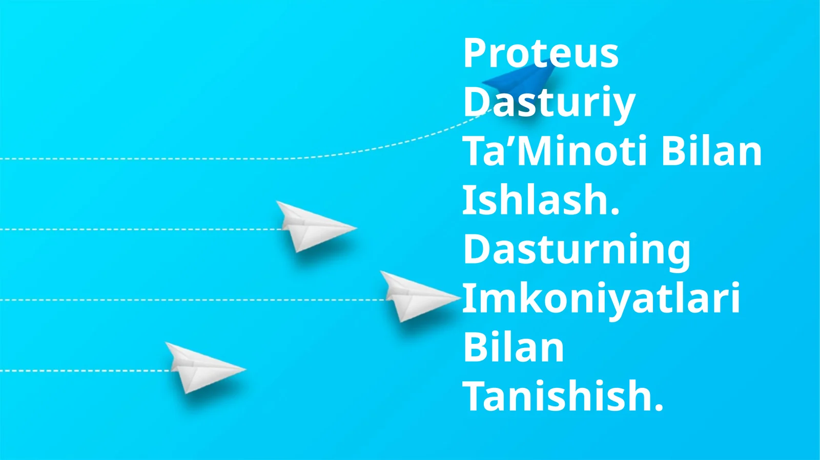 Proteus Dasturiy Ta’Minoti Bilan Ishlash. Dasturning Imkoniyatlari Bilan Tanishish