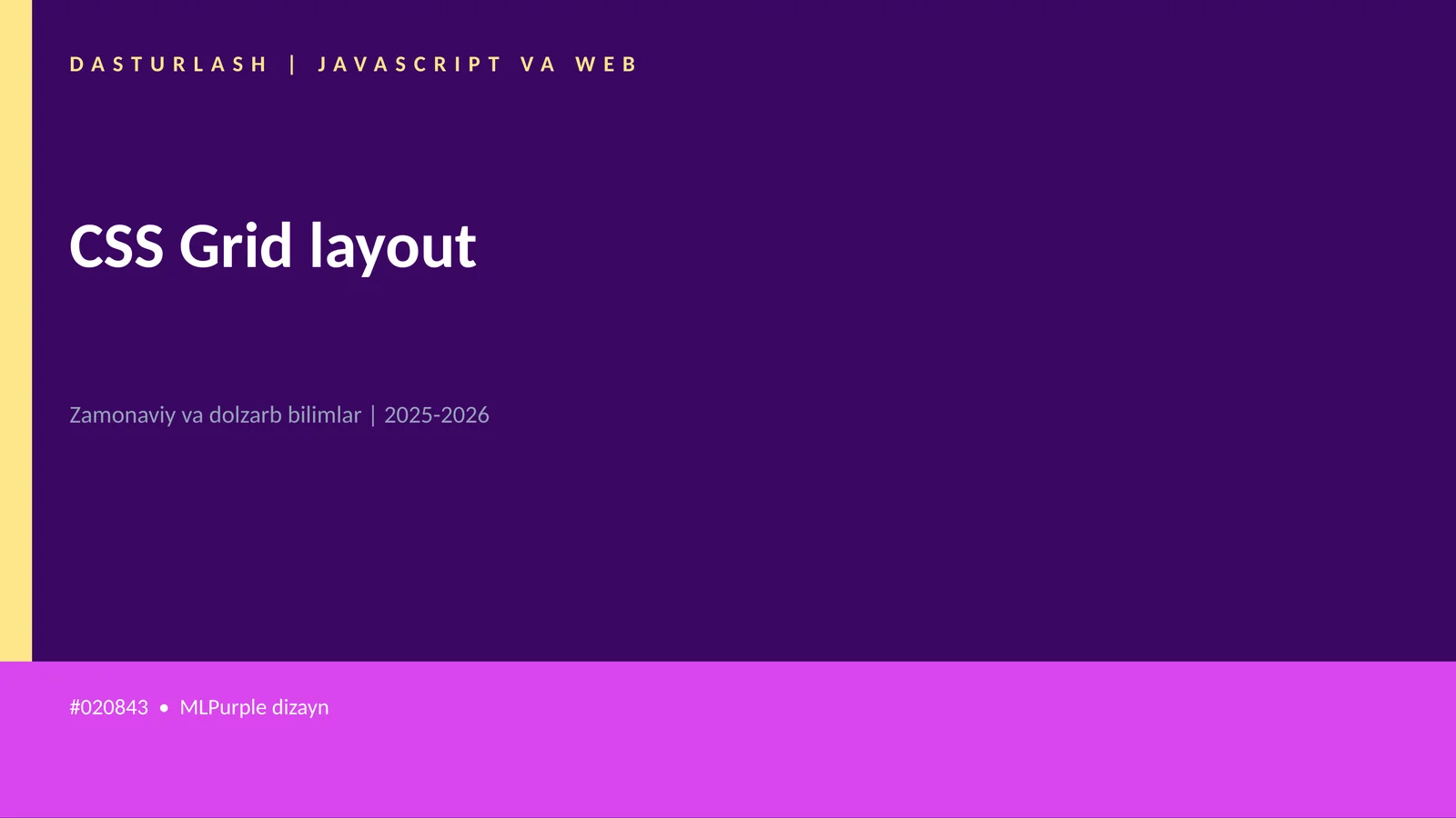 CSS Grid layout