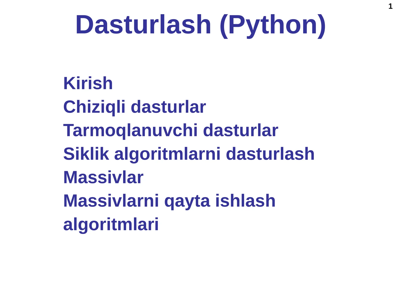 Dasturlash (Python)
