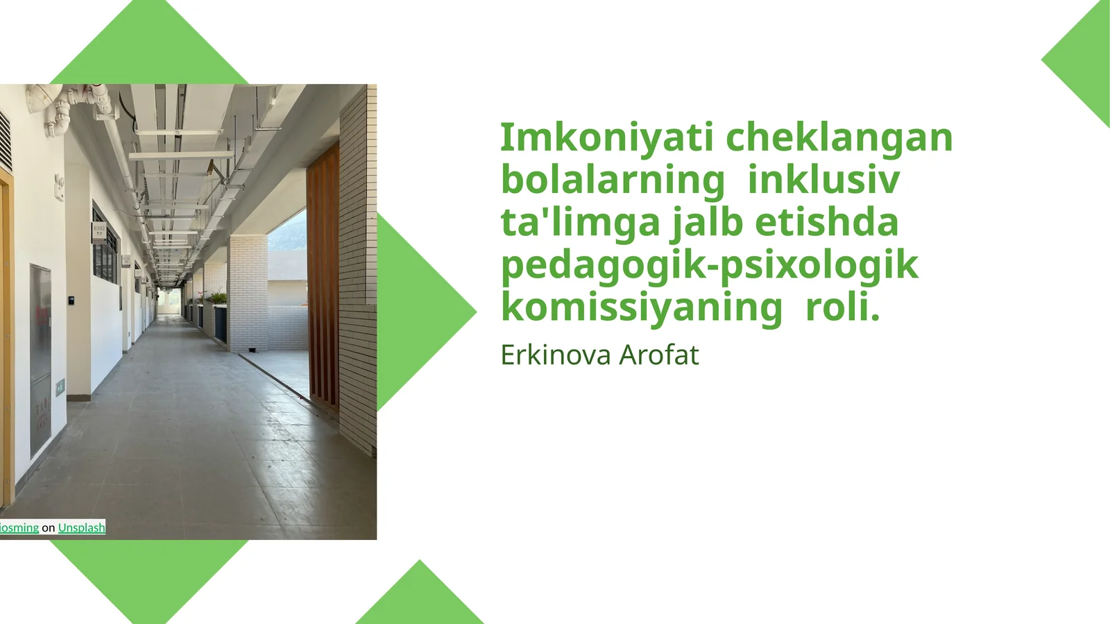 Imkoniyati cheklangan bolalarning inklusiv ta'limga jalb etishda pedagogik-psixologik komissiyaning roli