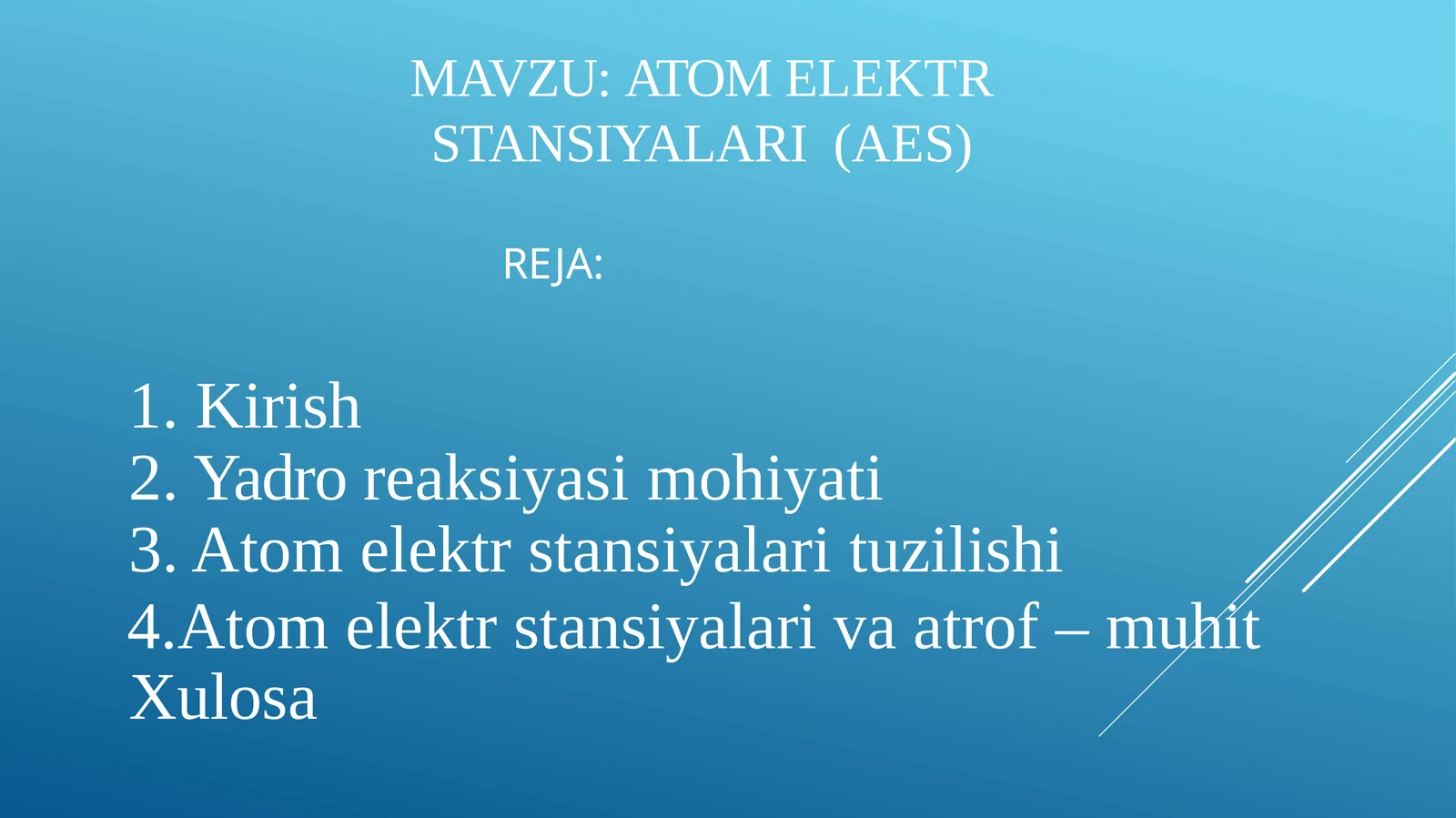 Atom Elektr Stansiyalari (AES)