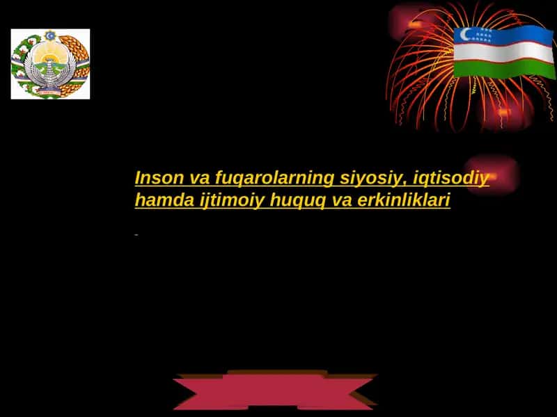 Inson va fuqarolarning siyosiy, iqtisodiy hamda ijtimoiy huquq va erkinliklari