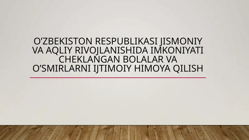 Imkoniyatlar cheklangan bolalar uchun ixtisoslashtirilgan davlat ta'lim muassasalari