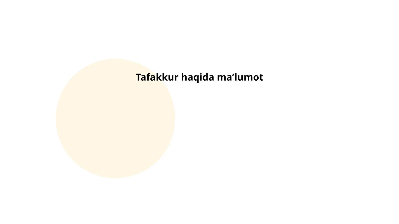 Tafakkur haqida maʼlumot