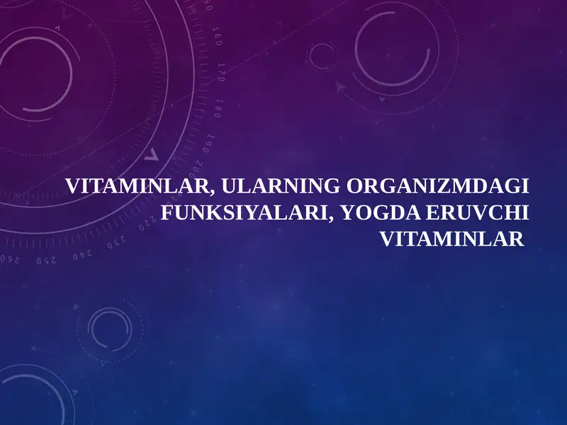 VITAMINLAR