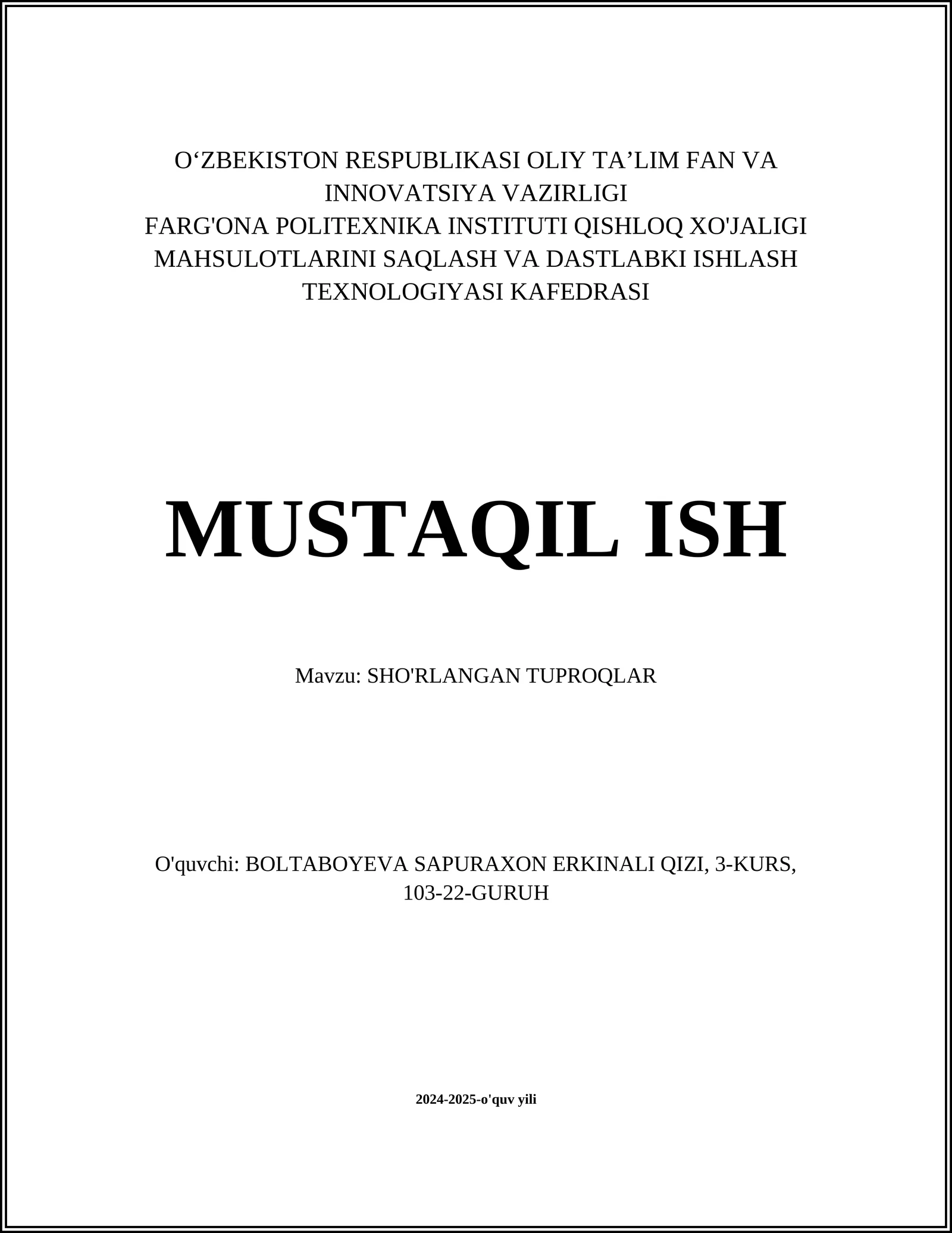 SHO'RLANGAN TUPROQLAR