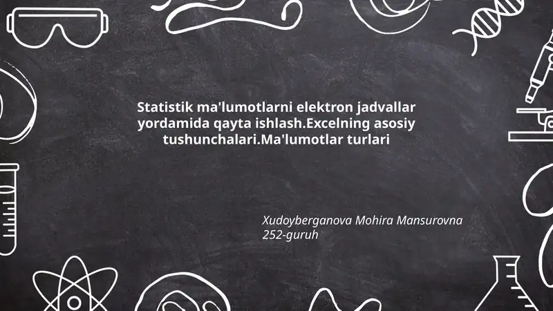 Excel va elektron jadvallar tushunchasi
