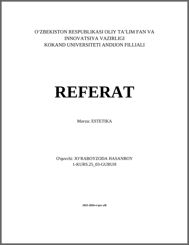 ESTETIKA
