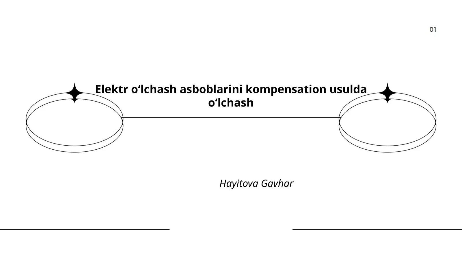 Elektr o'olchash asboblarini kompensation usulda o'olchash