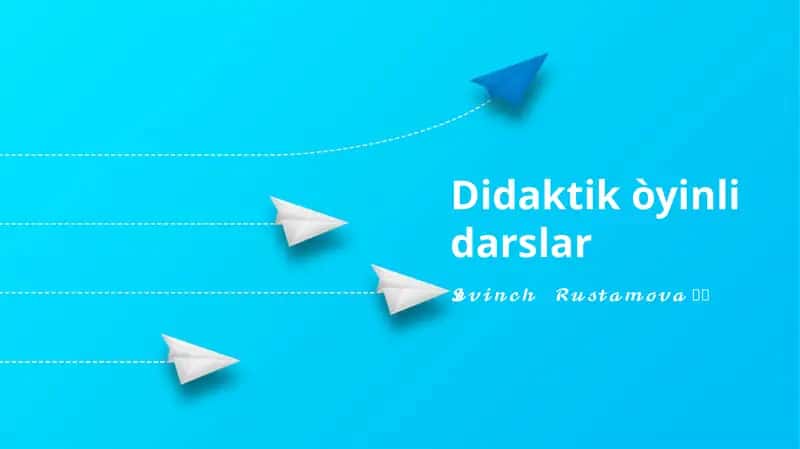 O'yin asosidagi darslar