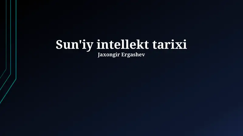 Sun'iy intellekt tarixi