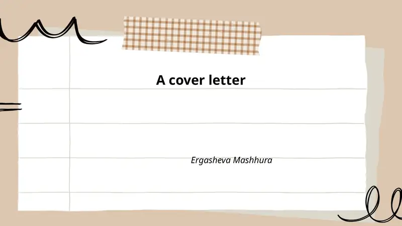 A cover letter