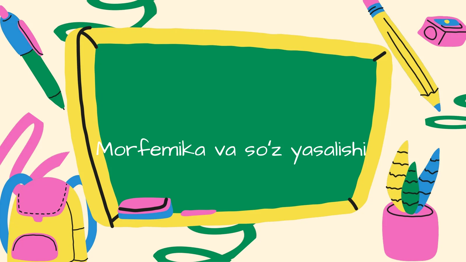 Morfemika va soʻz yasalishi