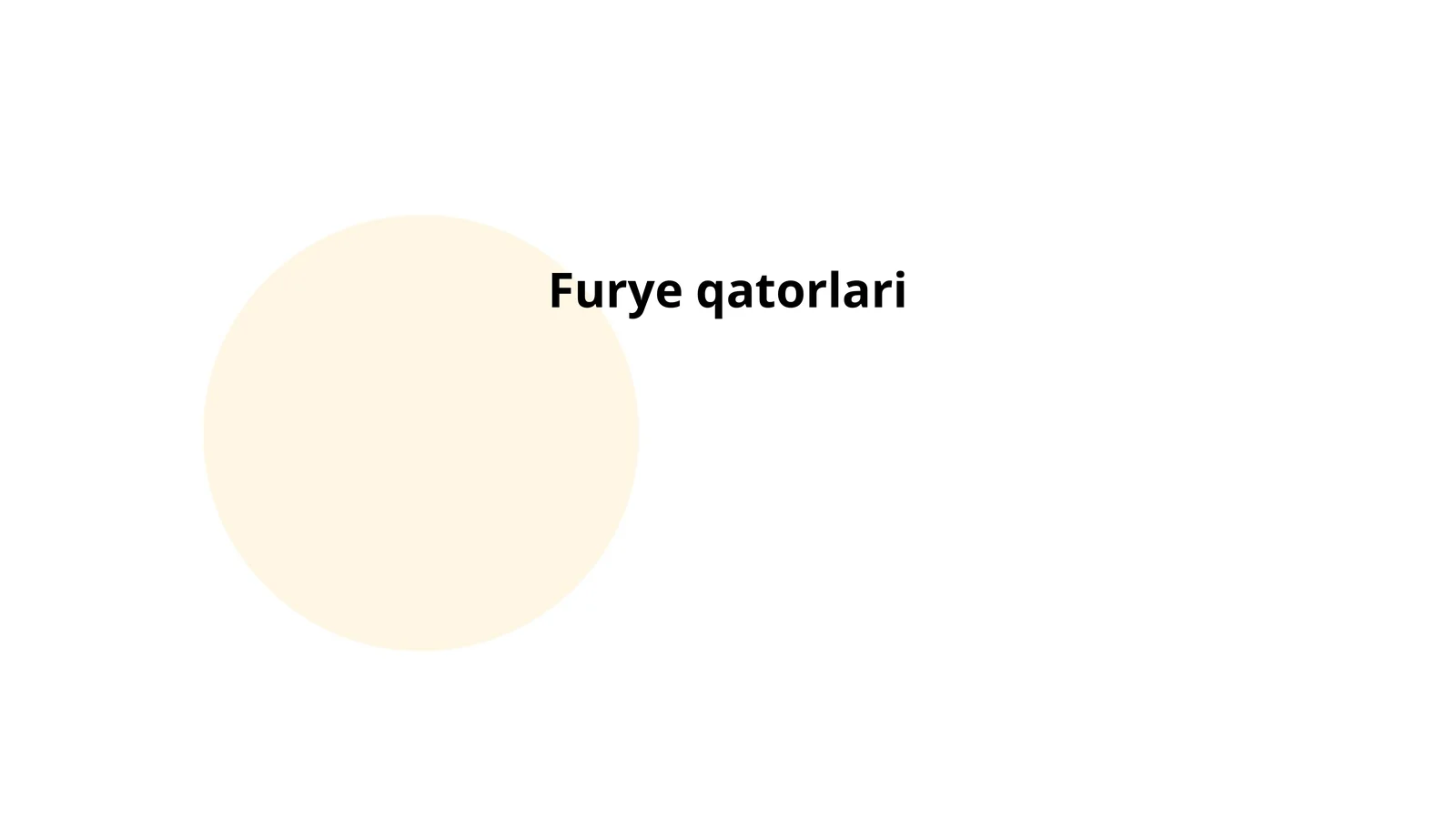 Furye qatorlari