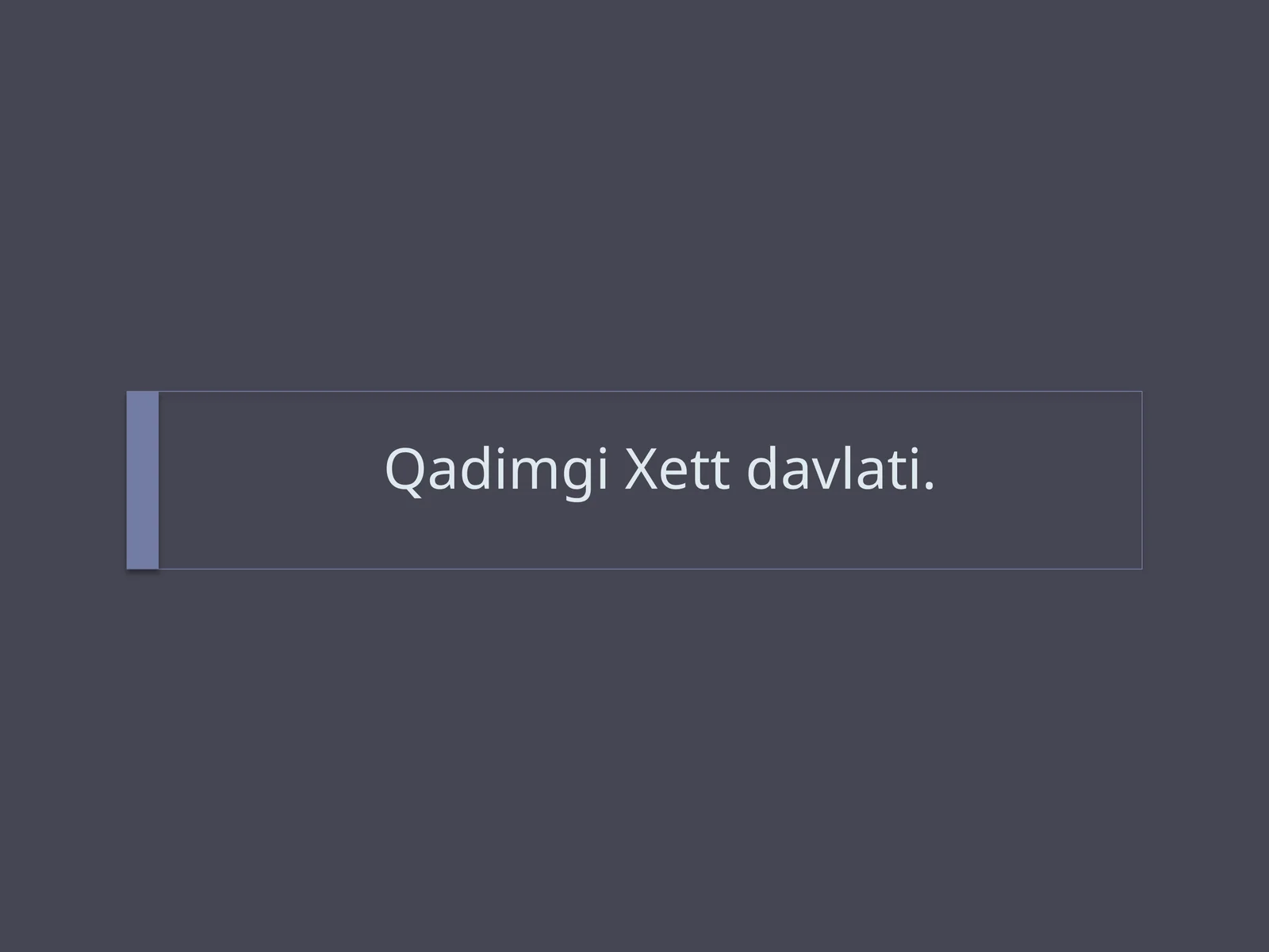 Qadimgi Xettdavlati