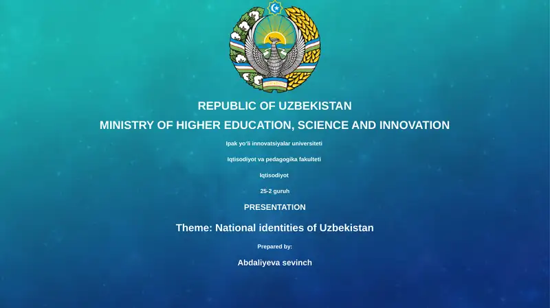 National identities of Uzbekistan