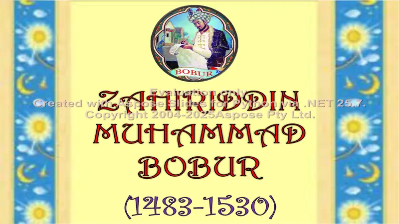 ZAHIRIDDIN MUHAMMAD BOBUR