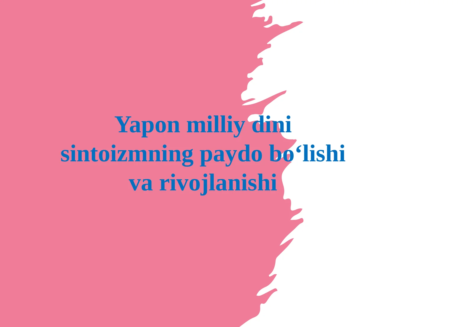 Yapon milliy dini - Sintoizmning paydo bo'lishi va rivojlanishi