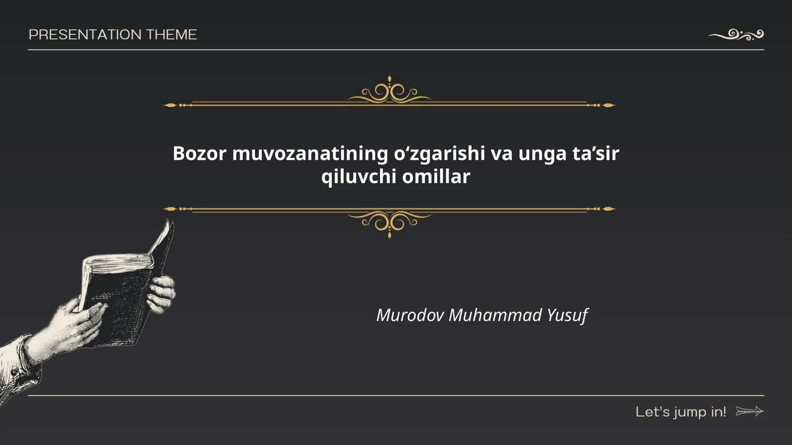 Bozor muvozanatining o‘zgarishi va unga ta’sir qiluvchi omillar