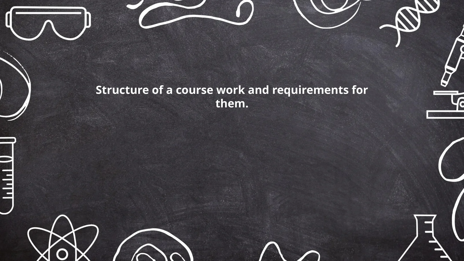 Structure of a course work and requirements for them