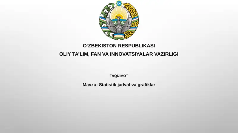 Statistik jadvallar va grafiklar